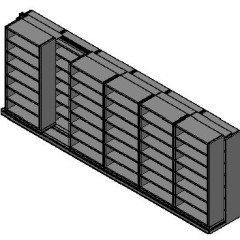 Legal Size Sliding Shelves - 2 Rows Deep - 7 Levels - (36" x 15" Shelves) - 220" Total Width