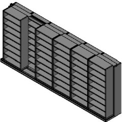 Legal Size Sliding Shelves - 2 Rows Deep - 8 Levels - (36" x 15" Shelves) - 220" Total Width