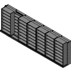 Legal Size Sliding Shelves - 2 Rows Deep - 7 Levels - (36" x 15" Shelves) - 256" Total Width