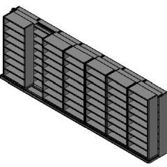 Legal Size Sliding Shelves - 2 Rows Deep - 8 Levels - (36" x 15" Shelves) - 256" Total Width