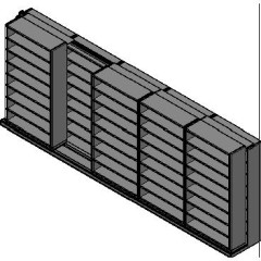 Legal Size Sliding Shelves - 2 Rows Deep - 8 Levels - (48" x 15" Shelves) - 244" Total Width