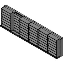 Legal Size Sliding Shelves - 2 Rows Deep - 7 Levels - (48" x 15" Shelves) - 292" Total Width