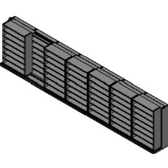 Legal Size Sliding Shelves - 2 Rows Deep - 7 Levels - (48" x 15" Shelves) - 340" Total Width