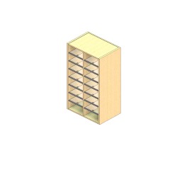 Legal Sized Plexi Back Sort Module - 2 Columns - 42" Sorting Height w/ No Riser