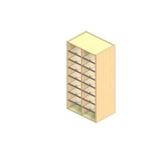 Legal Sized Plexi Back Sort Module - 2 Columns - 48" Sorting Height w/ No Riser