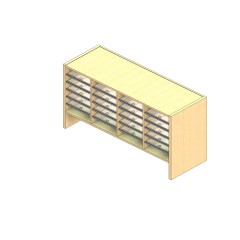 Legal Sized Open Back Sort Module - 4 Columns - 18" Sorting Height w/ 6" Riser
