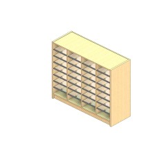 Legal Sized Open Back Sort Module - 4 Columns - 36" Sorting Height w/ 3" Riser