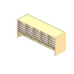 Legal Sized Open Back Sort Module - 5 Columns - 18" Sorting Height w/ 6" Riser