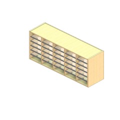 Legal Sized Plexi Back Sort Module - 5 Columns - 24" Sorting Height w/ No Riser