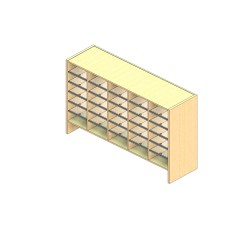 Legal Sized Open Back Sort Module - 5 Columns - 30" Sorting Height w/ 6" Riser
