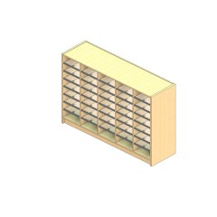 Legal Sized Open Back Sort Module - 5 Columns - 36" Sorting Height w/ 3" Riser