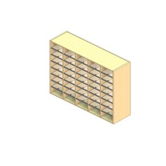 Legal Sized Plexi Back Sort Module - 5 Columns - 42" Sorting Height w/ No Riser