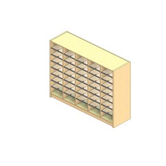 Legal Sized Open Back Sort Module - 5 Columns - 42" Sorting Height w/ 3" Riser