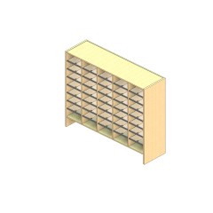 Legal Sized Open Back Sort Module - 5 Columns - 42" Sorting Height w/ 6" Riser