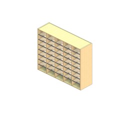 Legal Sized Plexi Back Sort Module - 5 Columns - 48" Sorting Height w/ No Riser
