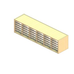 Legal Sized Plexi Back Sort Module - 6 Columns - 18" Sorting Height w/ No Riser