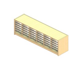 Legal Sized Open Back Sort Module - 6 Columns - 18" Sorting Height w/ 3" Riser