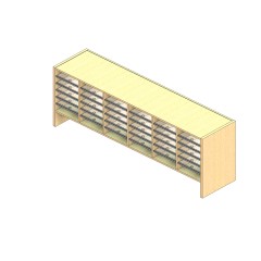 Legal Sized Open Back Sort Module - 6 Columns - 18" Sorting Height w/ 6" Riser