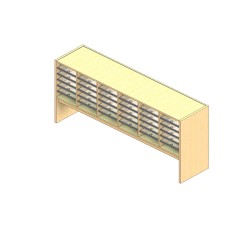Legal Sized Open Back Sort Module - 6 Columns - 18" Sorting Height w/ 12" Riser