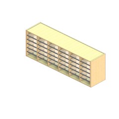 Legal Sized Plexi Back Sort Module - 6 Columns - 24" Sorting Height w/ No Riser