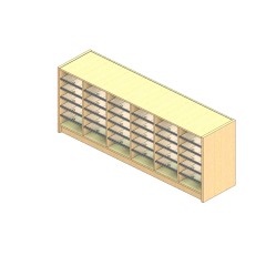 Legal Sized Plexi Back Sort Module - 6 Columns - 24" Sorting Height w/ 3" Riser