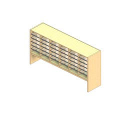 Legal Sized Plexi Back Sort Module - 6 Columns - 24" Sorting Height w/ 12" Riser