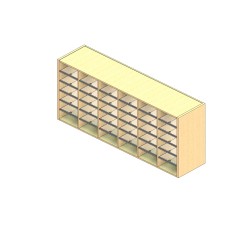 Legal Sized Plexi Back Sort Module - 6 Columns - 30" Sorting Height w/ No Riser