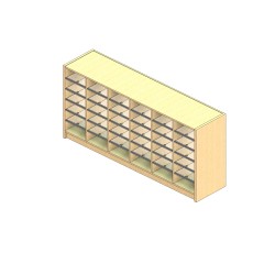 Legal Sized Plexi Back Sort Module - 6 Columns - 30" Sorting Height w/ 3" Riser