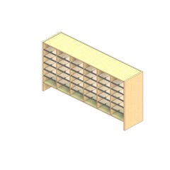 Legal Sized Plexi Back Sort Module - 6 Columns - 30" Sorting Height w/ 6" Riser