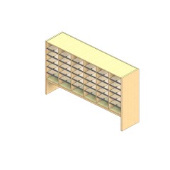 Legal Sized Plexi Back Sort Module - 6 Columns - 30" Sorting Height w/ 12" Riser