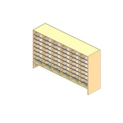 Legal Sized Plexi Back Sort Module - 6 Columns - 36" Sorting Height w/ 6" Riser