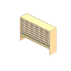 Legal Sized Open Back Sort Module - 6 Columns - 36" Sorting Height w/ 12" Riser