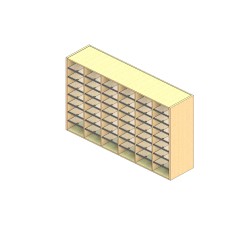 Legal Sized Plexi Back Sort Module - 6 Columns - 42" Sorting Height w/ No Riser