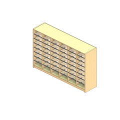 Legal Sized Open Back Sort Module - 6 Columns - 42" Sorting Height w/ 3" Riser