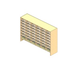 Legal Sized Open Back Sort Module - 6 Columns - 42" Sorting Height w/ 6" Riser
