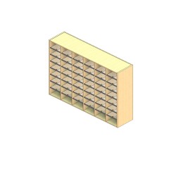 Legal Sized Plexi Back Sort Module - 6 Columns - 48" Sorting Height w/ No Riser