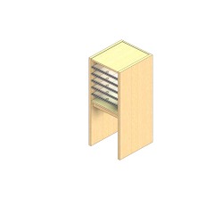 Oversize Sized Plexi Back Sort Module - 1 Column - 18" Sorting Height w/ 18" Riser