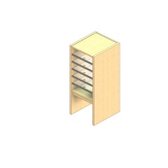 Oversize Sized Open Back Sort Module - 1 Column - 24" Sorting Height w/ 12" Riser