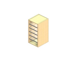 Oversize Sized Open Back Sort Module - 1 Column - 30" Sorting Height w/ No Riser