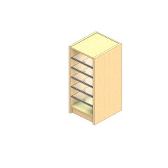 Oversize Sized Open Back Sort Module - 1 Column - 30" Sorting Height w/ 3" Riser