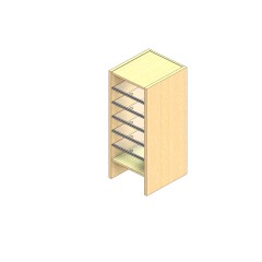 Oversize Sized Open Back Sort Module - 1 Column - 30" Sorting Height w/ 6" Riser