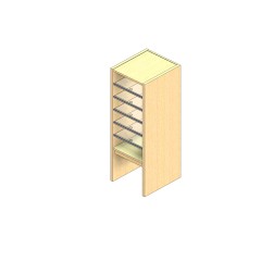 Oversize Sized Open Back Sort Module - 1 Column - 30" Sorting Height w/ 12" Riser