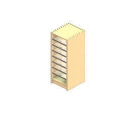 Oversize Sized Open Back Sort Module - 1 Column - 36" Sorting Height w/ 3" Riser