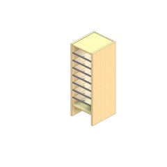 Oversize Sized Open Back Sort Module - 1 Column - 36" Sorting Height w/ 6" Riser