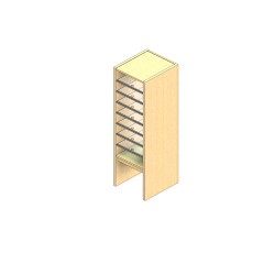 Oversize Sized Open Back Sort Module - 1 Column - 36" Sorting Height w/ 12" Riser