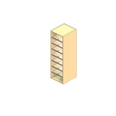 Oversize Sized Plexi Back Sort Module - 1 Column - 48" Sorting Height w/ No Riser