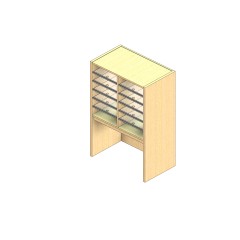 Oversize Sized Open Back Sort Module - 2 Columns - 24" Sorting Height w/ 18" Riser