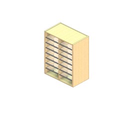 Oversize Sized Open Back Sort Module - 2 Columns - 36" Sorting Height w/ No Riser