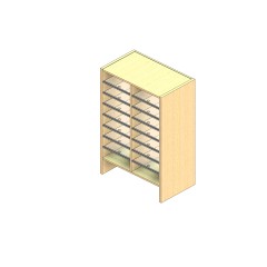 Oversize Sized Open Back Sort Module - 2 Columns - 36" Sorting Height w/ 6" Riser