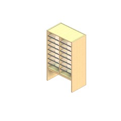 Oversize Sized Open Back Sort Module - 2 Columns - 36" Sorting Height w/ 12" Riser